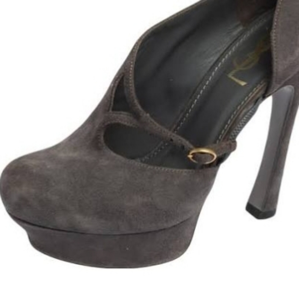 Yves Saint Laurent YSL women's shoes gray pumps size 8 - Picture 7 of 9